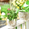 Pretty Cement Pots for Plants, Unique European Embossed Concrete Planters, 4.5" & 6.1" 2PC Decorated Ceramic Flower Pots, 3D Carving Pattern Garden Plant Pots Indoor Outdoor Succulent Pots - Image 5