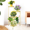 Plant Stand Indoor Outdoor 6 Tier 35.5'' Tall Metal Plant Rack Organizer 6 Flower Pot Holder Shelves Planter Display Storage Bathroom Office Living Room Balcony Corner(Gold)