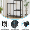 Plant Stand Indoor Outdoor Metal Plant Shelf 3 Tiers 5 Potted Corner Flower Rack for Living Room Patio Garden Balcony, Black (3 Tier-Black) - Image 5