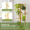 Tall Plant Stand Indoor, 6 Tier Bamboo Plant Shelf for Multiple Plants, Tiered Corner Flower Stand for Window Garden Balcony Home Decor Living Room Bedroom - Image 6