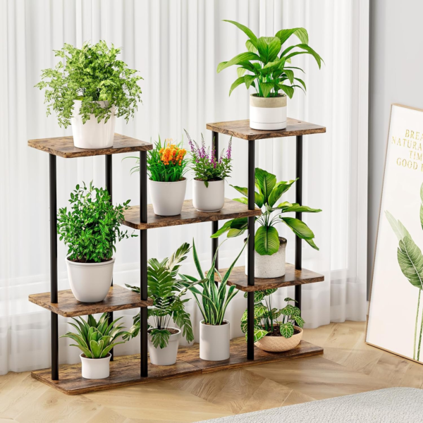 Plant Stand Indoor Corner Tiered Metal Plant Organizer 6 Tier 14 Pot - Image 3