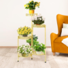 Plant Stand Indoor Outdoor 6 Tier 35.5'' Tall Metal Plant Rack Organizer 6 Flower Pot Holder Shelves Planter Display Storage Bathroom Office Living Room Balcony Corner(Gold) - Image 7