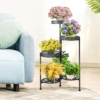 Plant Stand Indoor Outdoor 6 Tier 35.5'' Tall Metal Plant Planter Display Storage Shelf for Home Garden Patio Bathroom Office Living Room Balcony Corner(Black) - Image 6