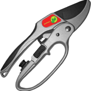 Ratchet Pruning Shears Gardening Tool – Anvil Pruner Garden Shears with Assisted Action – Ratchet Pruners for Gardening with Heavy Duty, Nonstick Steel Blade – Garden Tools by
