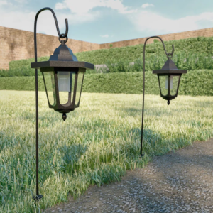 Black Low Voltage Solar Powered Integrated LED Metal Pathway Light Pack