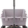800 Pound Capacity Heavy Duty Poly Yard Garden Steel Dump Utility Wheelbarrow Wagon Cart with 2 in 1 Towing ATV Handle, Gray - Image 8
