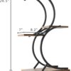 Plant Stand Indoor 4-Tier Wrought Iron Green Plant Stand Use Office Home Décor, Wood(S Style) - Image 3