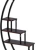 5 Tier Metal Plant Stand Creative Half Moon Shape Ladder Flower Pot Stand Rack for Home Patio Lawn Garden Balcony Holder Black (2 Pack) - Image 9