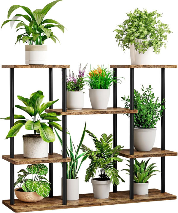 Plant Stand Indoor Corner Tiered Metal Plant Organizer 6 Tier 14 Pot
