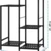Plant Stand Indoor Outdoor Metal Plant Shelf 3 Tiers 5 Potted Corner Flower Rack for Living Room Patio Garden Balcony, Black (3 Tier-Black) - Image 6