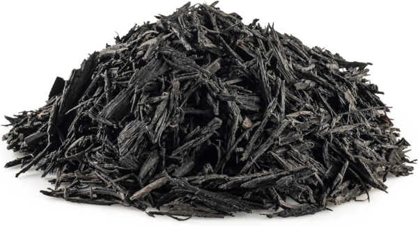 Premium Shredded Rubber Mulch for Gardens, Lawns, and Landscaping - 1.5 Cu. Ft. Bag (Black)
