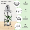 Plant Stand Indoor Outdoor 2 Tier 27" Tall Metal Potted Holder Rack Flower Pot Stand Heavy Duty Plant Shelf Rustproof Iron Multiple Plant round Supports Rack for Planter Corner Garden Balcony Patio - Image 3