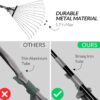 Garden Leaf Rake 64 Inch Adjustable Folding Leaves Rake Tools Metal Rake with Expandable Head from 7-22 Inch Expanding 15 Tines Shrub Rake to Collect Leaf & Poop among Lawn and Yards 1 Pack - Image 4