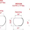 Signature Mount Sherman 1-Piece Fiberstone Planter for Indoor/Outdoor, White, 10" H X 13" Dia (8" Opening) - Small - Image 4