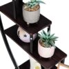 5 Tier Metal Plant Stand Creative Half Moon Shape Ladder Flower Pot Stand Rack for Home Patio Lawn Garden Balcony Holder Black (1 Pack) - Image 7