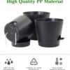 Self Watering Plant Pot, 10/9/8 Inch Set of 3 Plastic Planter Pots for Indoor Plants with Drainage Holes Deep Reservoir for Indoor Outdoor Plants and Flowers, Black - Image 3