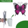 Set of 3 Butterfly Wall Hanging Planter Decor Art, Metal Wall Mounted Planters Garden Yard Decorative Flower Pot Indoor Outdoor Wall Planter Succulent Plant Container - Image 4