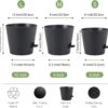 Self Watering Plant Pot, 10/9/8 Inch Set of 3 Plastic Planter Pots for Indoor Plants with Drainage Holes Deep Reservoir for Indoor Outdoor Plants and Flowers, Black - Image 2