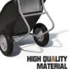 Enlarged 2-Wheel Wheelbarrow, Easy Loading and Dumping Garden Cart, Heavy Duty Utility Dump Cart for Outdoor Lawn Yard Farm Ranch, Black - Image 3