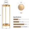 30" Plant Stand, 2 Tier Metal Flower Plants Holder with 2 Removable Display for Indoor or Outdoor,Pot Plant Planter Display(30 X 10In, Gold) - Image 3