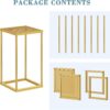 Wedding Centerpieces for Tables with Mesh Plates, 2 Pcs Metal Flower Vases for Centerpieces, 15.7In Column Geometric Pedestal Stand Plant Stand for Party, Weddings, Festival, Home Decor, Gold - Image 7
