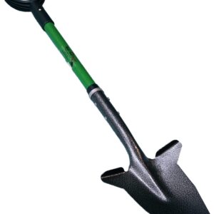 Gardening Shovel with Steel-Reinforced Fiberglass Handle, Cushioned D-Grip and Sharp, Hardened-Steel Blade, Award Winning Spade, Model SHFD3 Lime
