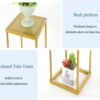 Wedding Centerpieces for Tables with Mesh Plates, 2 Pcs Metal Flower Vases for Centerpieces, 15.7In Column Geometric Pedestal Stand Plant Stand for Party, Weddings, Festival, Home Decor, Gold - Image 4