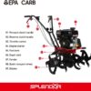 Gas Powered Tiller 4 Cycle Engine 212CC Working Width Adjustable 13In-22In-33.5In - Image 4