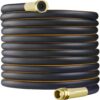 Garden Hose 150Ft X 5/8 in Heavy Duty, Flexible and Lightweight Water Hose, Burst 600 Psi, Kink-Less Hybrid Rubber Hose for Backyard, 3/4'' Solid Metal Fittings for All Your Watering Need