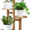 5 Tiered Tall Plant Stand for Indoor, Wood Plant Shelf Corner Display Rack, Multi-Tier Planter Pot Holder Flower Stand for Living Room Balcony Garden Patio (Walnut) - Image 8