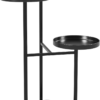Plant Stand Metal Indoor Outdoor 4 Tier Tall Corner Flower Pot Holder Stands Multiplel Planter Rack Display Shelves for Patio Living Room Balcony Office Tiered Plant Table, Black