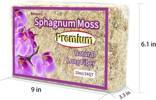 36 Quart Premium Natural Long Fiber Sphagnum Moss for Orchid, Good Potting Mix for Carnivorous Plants and Staghorn Ferns, 10 Oz - Image 7