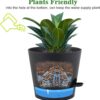 Self Watering Plant Pot, 10/9/8 Inch Set of 3 Plastic Planter Pots for Indoor Plants with Drainage Holes Deep Reservoir for Indoor Outdoor Plants and Flowers, Black - Image 4