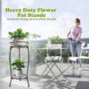 Plant Stand Indoor Tall, 2 Tier Outdoor Metal Potted Plant Stand Plant Shelf Flower Pot Stand for Multiple Planter,Rustproof Corner Plant Rack(20.3'') - Image 5