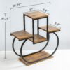Plant Stand Indoor Creative Heart Shape Plant Stand Indoor, Outdoor Wood Plant Stands for Multiple Plants, Tiered Plant Shelf Table Plant Pot Stand for Living Room - Image 4