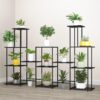 Metal Plant Stand, 13 Tiers Multifunctional Plant Stands for Indoor Plants, Decorative Black Steel Plant Shelf for Indoor Patio Garden Balcony and Yard (13 Tiers 15 Pots DIY) - Image 5