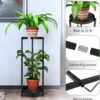 2 Tier Plant Stand Indoor Outdoor Metal Black for Plants Multiple Tall Tiered Planter Shelf Rack Iron Potted Flower Pot Holder for Corner, Patio, Balcony, Living Room - Image 3