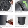 Self Watering Plant Pot, 10/9/8 Inch Set of 3 Plastic Planter Pots for Indoor Plants with Drainage Holes Deep Reservoir for Indoor Outdoor Plants and Flowers, Black - Image 5