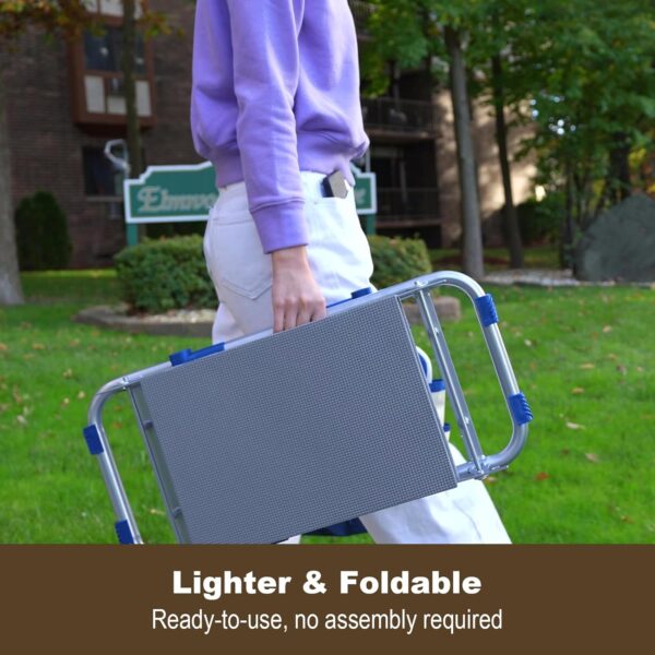 K5 Foldable Garden Kneeler Seat Heavy Duty (Detachable Cloud Kneeler Pad) Durable Garden Stool - 2 Large Capacity Garden Tool Bags with Pockets - Portable Garden Bench for Indoor and Outdoor - Image 3