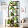 10 Tier Tall Corner Plant Stand Shelf Indoor Outdoor, Large Wood Plant Rack Holder Ladder Flower Stand Display for Living Room Patio Porch Garden Window - Image 4