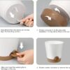 Indoor Self Watering Planters with Drainage Holes and Saucers, 8, 7, 6.5, 6, 5.5, 5 Inches, White, 6 Pots - Image 2