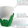 - 7.1 Inch Self Watering Planter - Modern Flower Pot with Water Level Indicator for All House Plants, Flowers, Herbs (Diameter 7.1", Green - Gold/White) - Image 7