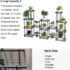 Metal Plant Stand, 13 Tiers Multifunctional Plant Stands for Indoor Plants, Decorative Black Steel Plant Shelf for Indoor Patio Garden Balcony and Yard (13 Tiers 15 Pots DIY) - Image 4