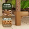 Plant Stand Indoor Plant Shelf Outdoor Wood Tiered Plant Rack for Multiple Plants 3 Tiers Ladder Plant Holder for 7 Plant Pots Boho Home Decor for Gardening Gifts - Image 4