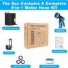 50 Ft Expandable Garden Hose with 10 Functions Spray Nozzle, Water Hose with 50 Layers Nano Rubber, 3/4" Solid Brass Connector, Flexible Leakproof Lightweight Hose Expanding Water Pipe for Car Washing - Image 7