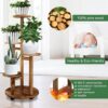 5 Tiered Tall Plant Stand for Indoor, Wood Plant Shelf Corner Display Rack, Multi-Tier Planter Pot Holder Flower Stand for Living Room Balcony Garden Patio (Walnut) - Image 3