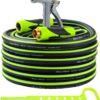 Garden Hose,Hybrid 5/8 In.×50Ft Water Hose, Both End Swivel, Heavy Duty, Light Weight, Flexible