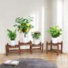 Wood Flower Stand Small Plant Stand Indoor Outdoor Plant Shelf Low Window Shelf for Plants Windowsill Plant Rack for Patio Balcony Hallway Garden (45.5”Long,Multiple Combination Way,4 Tiers) - Image 5