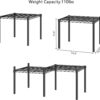 2 Pack Metal Plant Stand for Indoor and Outdoor Plant Shelf, Multi-Functional Adjustable Shelf Plant Stands Flower Stands with Hanger Rod for Living Room Balcony and Garden,Black - Image 5