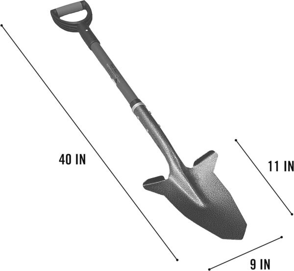 Gardening Shovel with Steel-Reinforced Fiberglass Handle, Cushioned D-Grip and Sharp, Hardened-Steel Blade, Award Winning Spade, Model SHFD3 Lime - Image 7